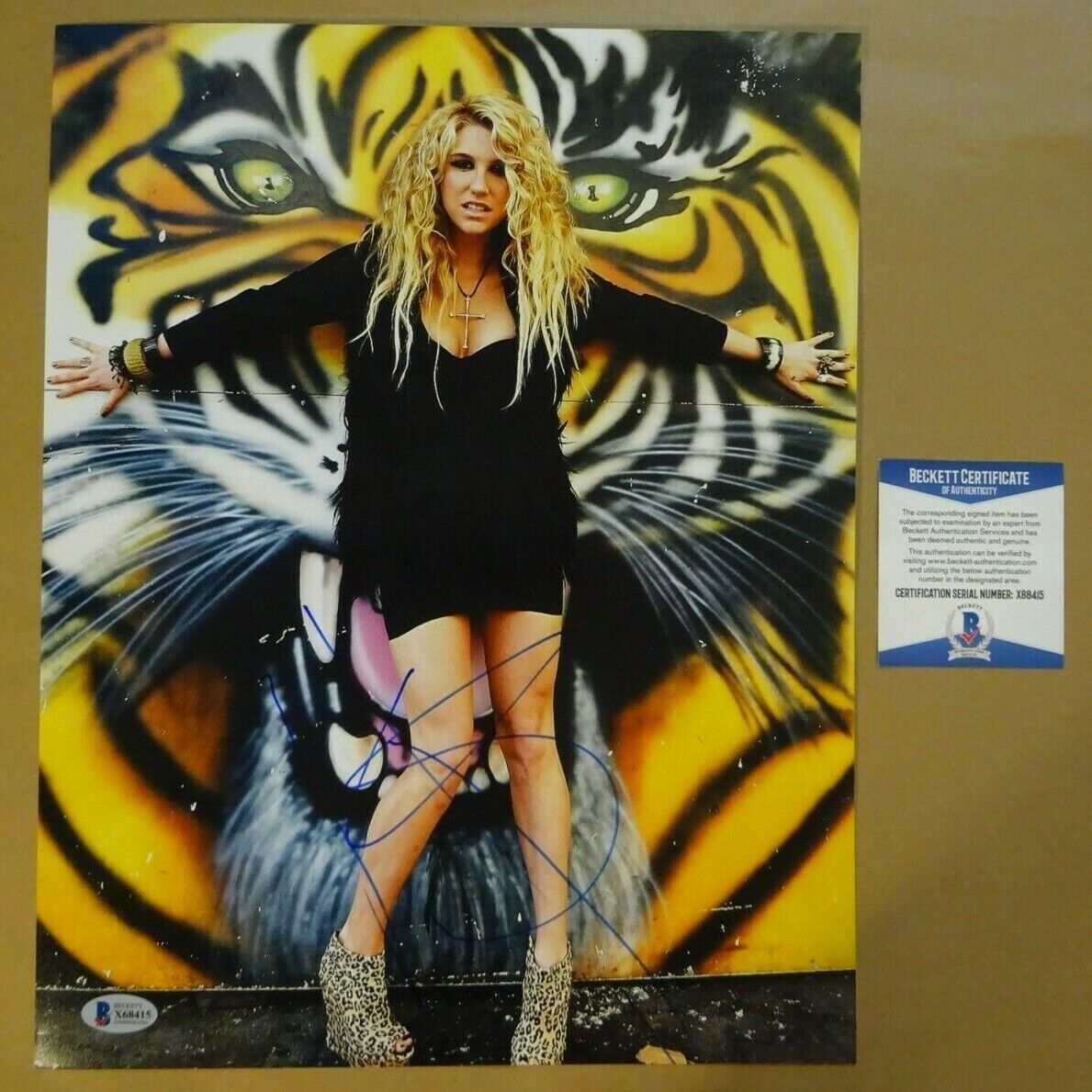 Signed KESHA KE$HA Autographed 11X14 Photo Poster painting BECKETT COA BAS