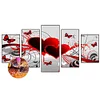 (US Only)Heart Butterfly 5D DIY Full Drill Round Diamond Painting Kit Home Decor 90x45cm