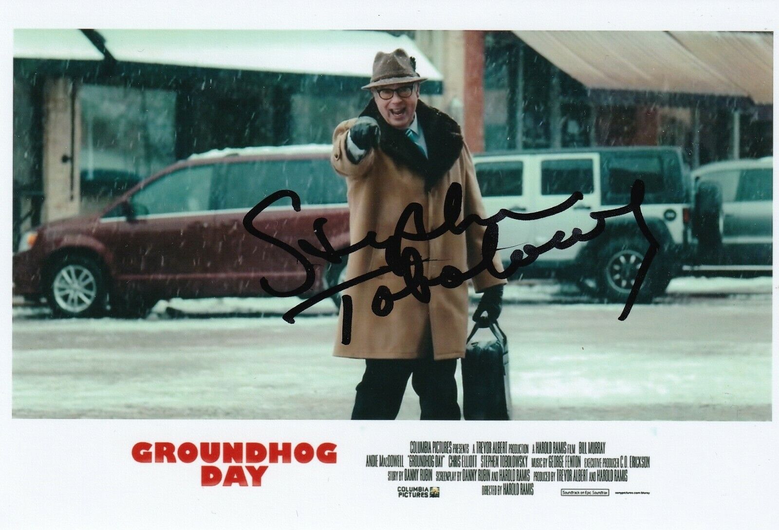 Stephen Tobolowsky REAL hand SIGNED 4x6 Groundhog Day Movie Photo Poster painting #2 COA