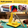 [US Local Warehouse] Circle Sampler Cutter for Film Paper Cloth 90x8MM Die Cutting Machine Manual Round Sample GSM Cut Machine for Fabric Rubber Leather Carpet Paper Foam