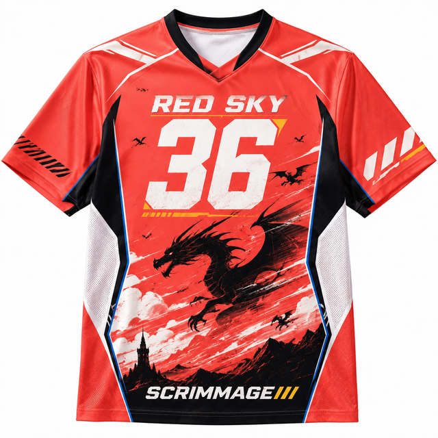 Red Sky Dragon Mesh Jersey