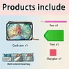 2pcs Elf Girl Pattern Diamond Painting Fashion Card Holder Compact Coin Purse
