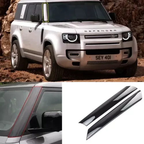 Dronehint Glossy Black Windshield A-pillar Panel Cover Trim For Land Rover Defender 20-24 (For: Land Rover) Parts