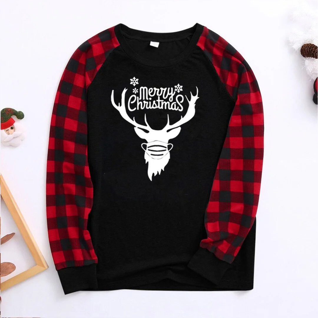 “Merry Christmas” Patterned Family Matching Pajamas Sets