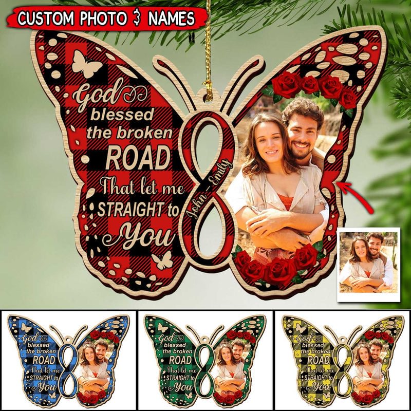 Upload Photo, Best Couple Gift,  let me straight to you Personalized Shaped Ornament