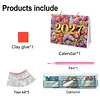 Diamond Art Painting 2027 Desk Calendar Non-Fading DIY Diamond Painting Calendar Ornament Multi Purpose DIY Resin Paintings Desks Kit for Office Home Interior Decoration (flowers)