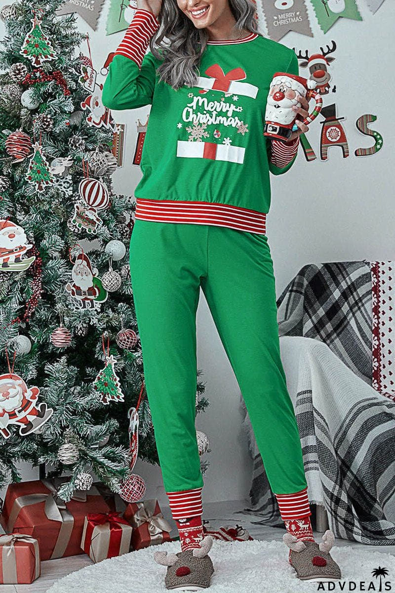 Fashion Living Print Patchwork O Neck Two Pieces