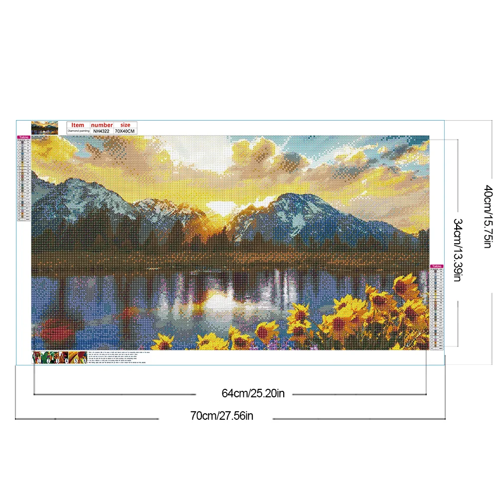 2pcs Diamond Painting - Full Round Drill - Landscape(Canvas|70*40cm)