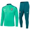 2024-2025 Portugal Half-Pull Training Suit Green Football Shirt Set