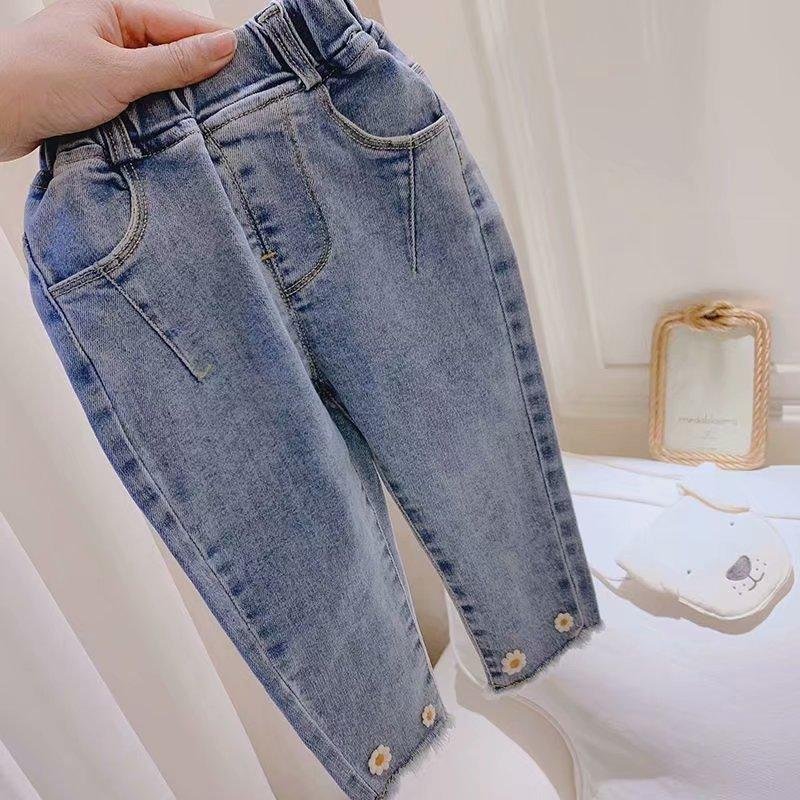 Girls Jeans for Kids spring autumn Trousers Children Jeans Kids Fashion Denim Pants Casual Ripped Baby Jean Infant Clothing