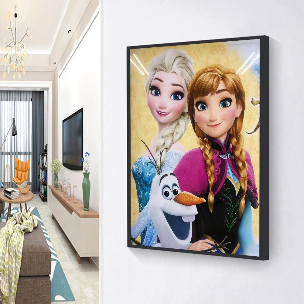 Diamond Painting - Full Round Drill - Frozen Figure(30*40cm)