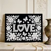 uk.everydayedeals DIY Pearl Painting With Frame - Handmade Self-Adhesive Pearls - Love(20*30cm)