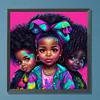 Black Girl-Full Round Diamond Painting 30*30CM