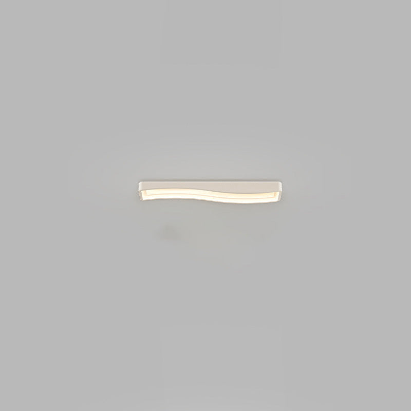 Contemporary Creative Cream Rectangle Acrylic Iron LED Flush Mount Ceiling Light For Hallway