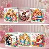 6pcs Diamond Painting Happy Mothers Day Greeting Card with Envelope for Family Friends Holiday Gift Congratulations