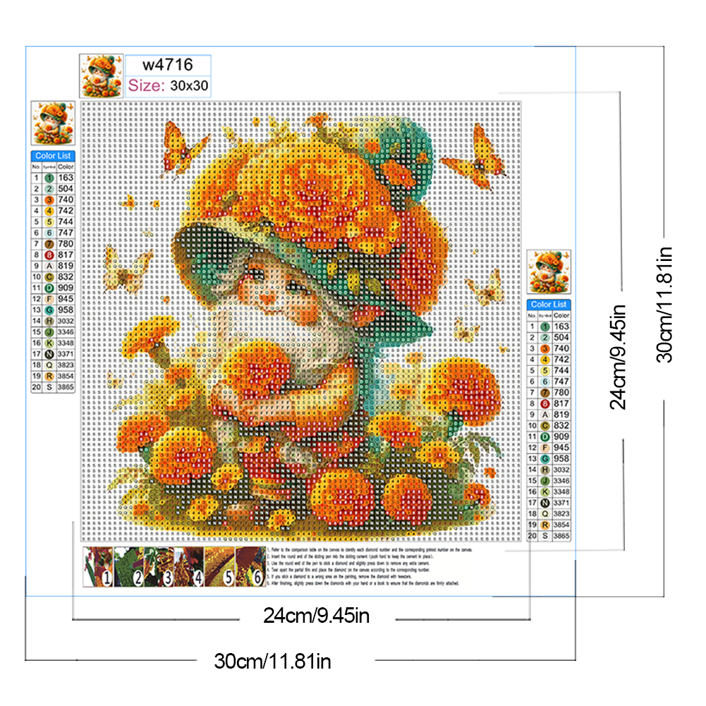 Diamond Painting - Full Round Drill - Flower Goblin(Canvas|30*30cm)