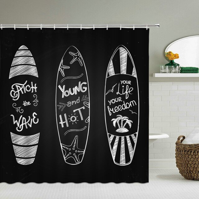 

Shower Curtain – Surf Surfboard-180*180cm, 501 Original