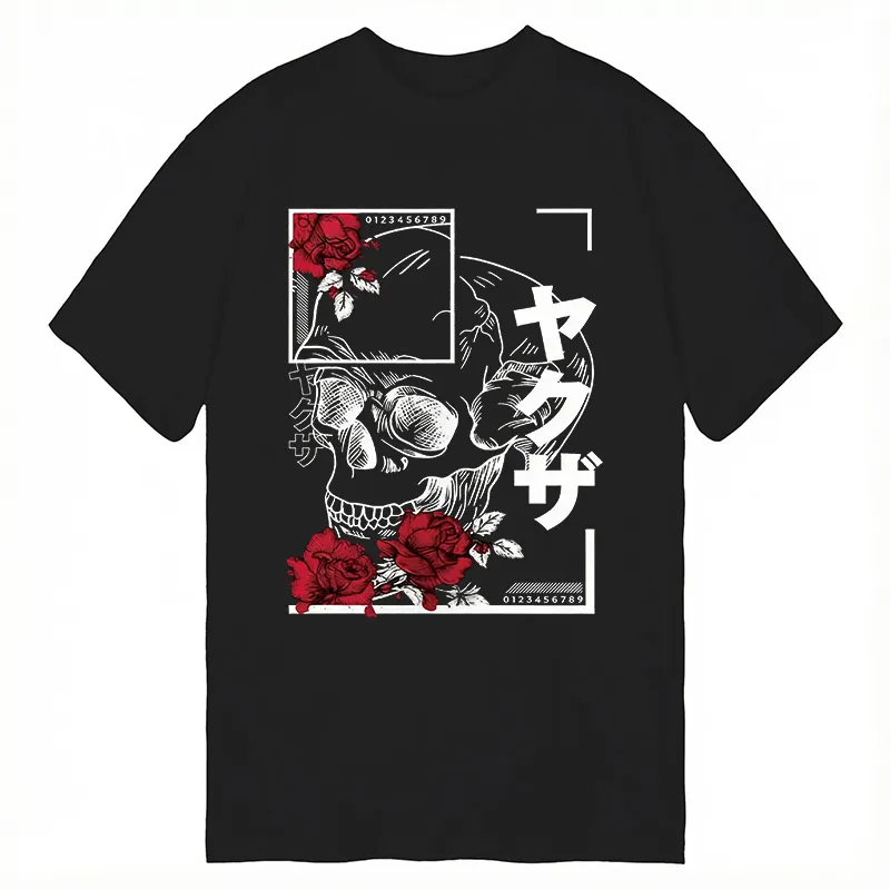 Skull Red Roses Classic T-shirt elevenforest