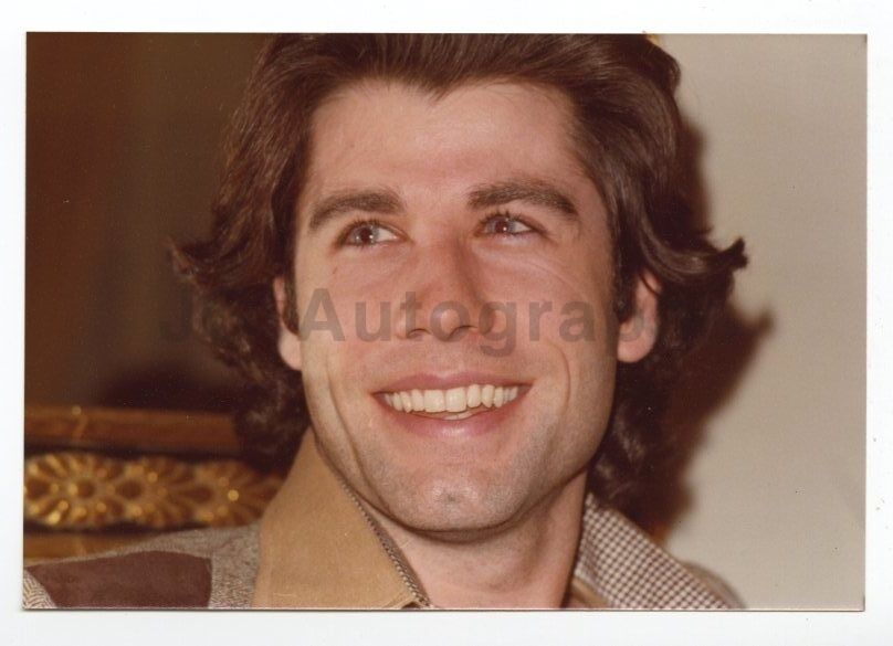 John Travolta - Vintage Candid Photo Poster painting by Peter Warrack - Previously Unpublished