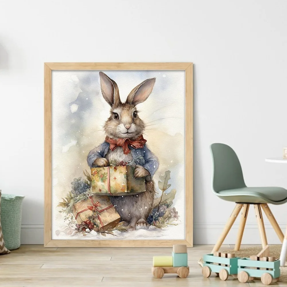 14CT Full Stamped Cross Stitch - Rabbit(Canvas|40*50CM)