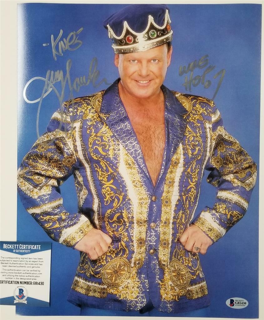 Jerry Lawler signed Wrestling 11x14 Photo Poster painting King WWE HOF 07