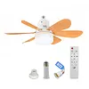 40w/200-2000lm Small Ceiling Fan with Lights with Remote Control Breeze Fan Light Three Color Temperature Options for Living Room Study & Household Use