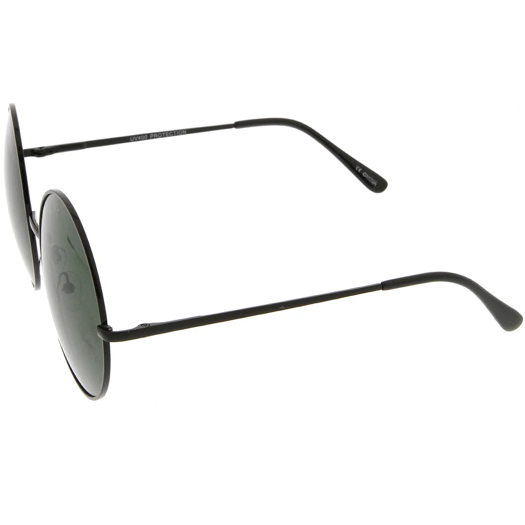 Super Large Oversize Slim Temple Round glasses 61mm