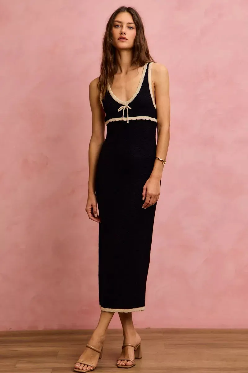 SO ME Knit Sweater Maxi Sleeveless Bodycon Resort Dress mysite idetrend