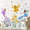 Flower Garden Fairy Self Adhesive Wall Sticker Kids Room Decor