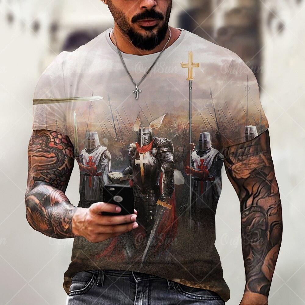 

Knights - 3D Printed Men T Shirt, Xxxl, 501 Original