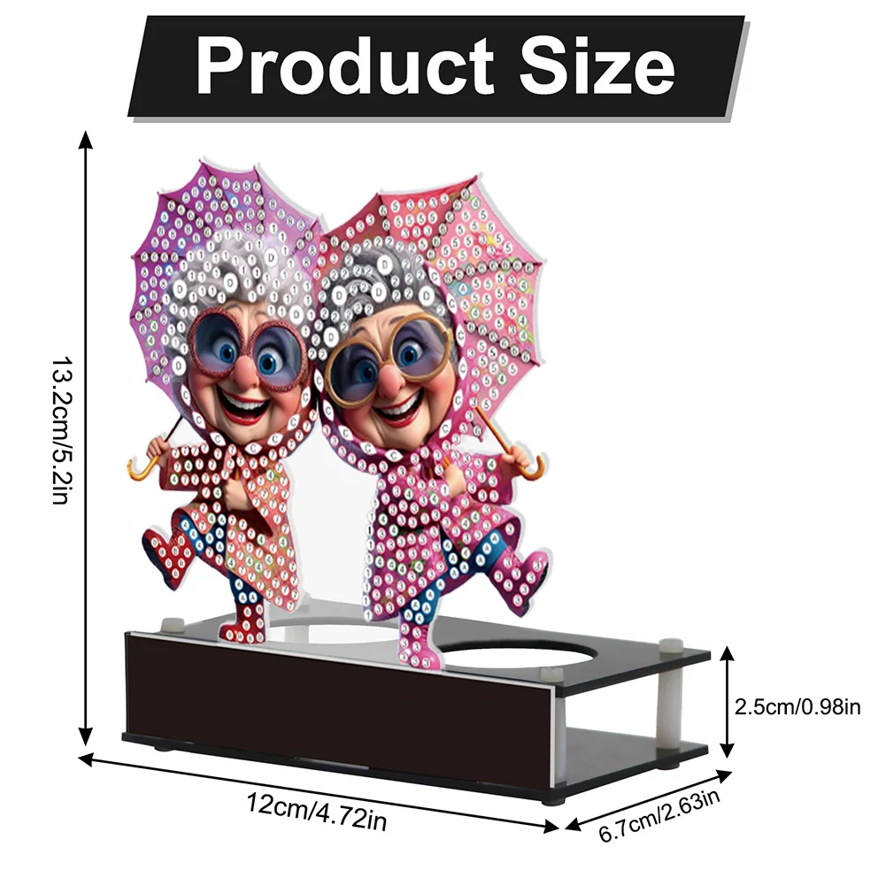 DIY Old People Diamond Painting Candle Holder Ornaments Aromatherapy Candle Holder