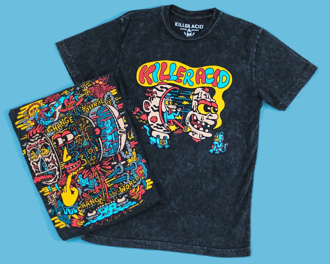 Steppin Out Black Acid Wash T-Shirt