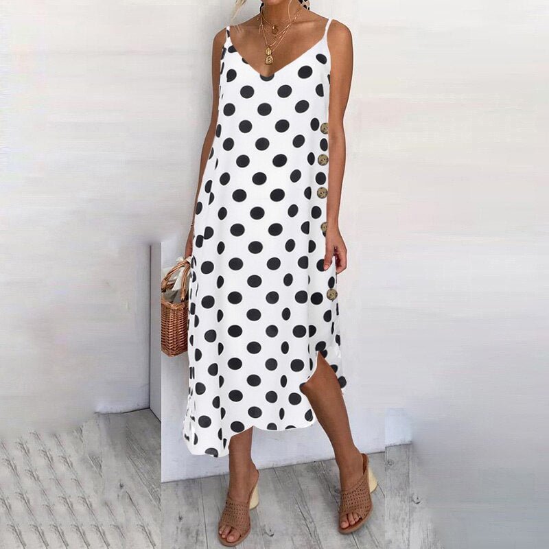 Womens Summer Sundress Sexy Spaghetti Straps Beach Dress 2022 Celmia Casual Loose Buttons Asymmetrical  Vestidos Robe