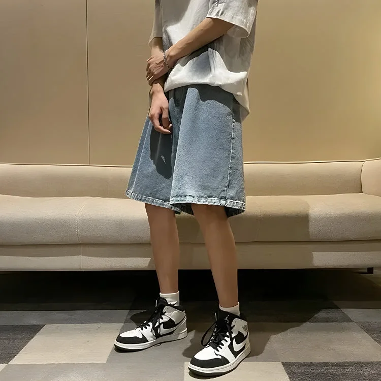 Brownm Boy Wide Leg Wash Shorts