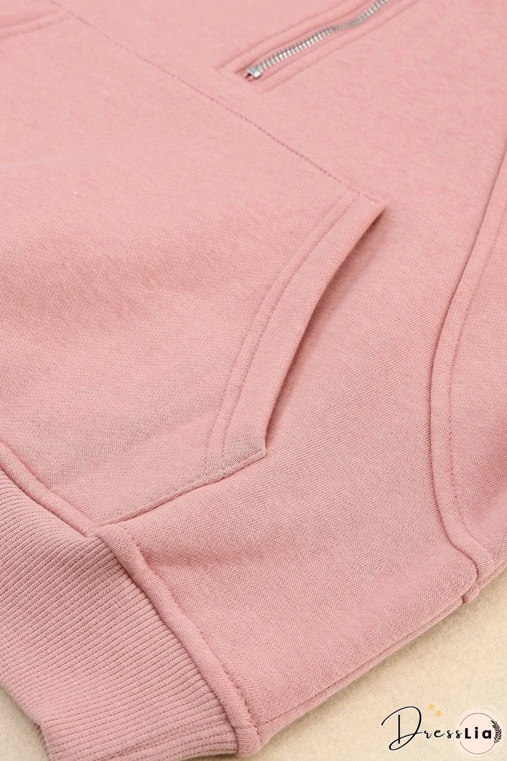 Solid Color Hooded Sweatshirt