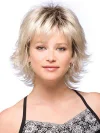 Gold Short Fluffy Slightly Curly Fashion Wig