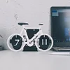 Retro bicycle flip clock, motorcycle shape flip clock