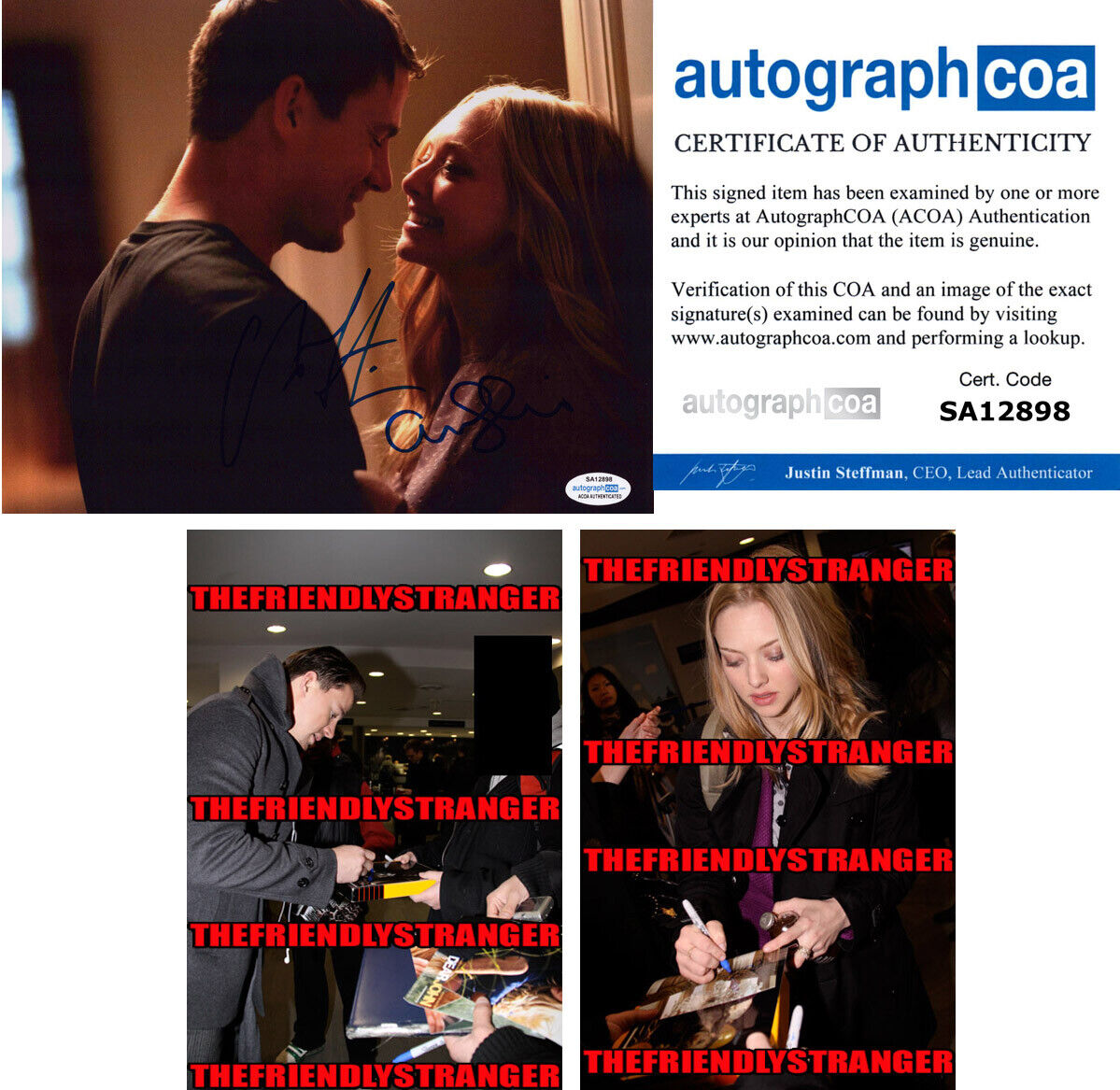 AMANDA SEYFRIED & CHANNING TATUM signed DEAR JOHN