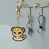 6pcs DIY Diamond Painting Double Sided Keychains - Tiger Cat、[Everydayedeals]
