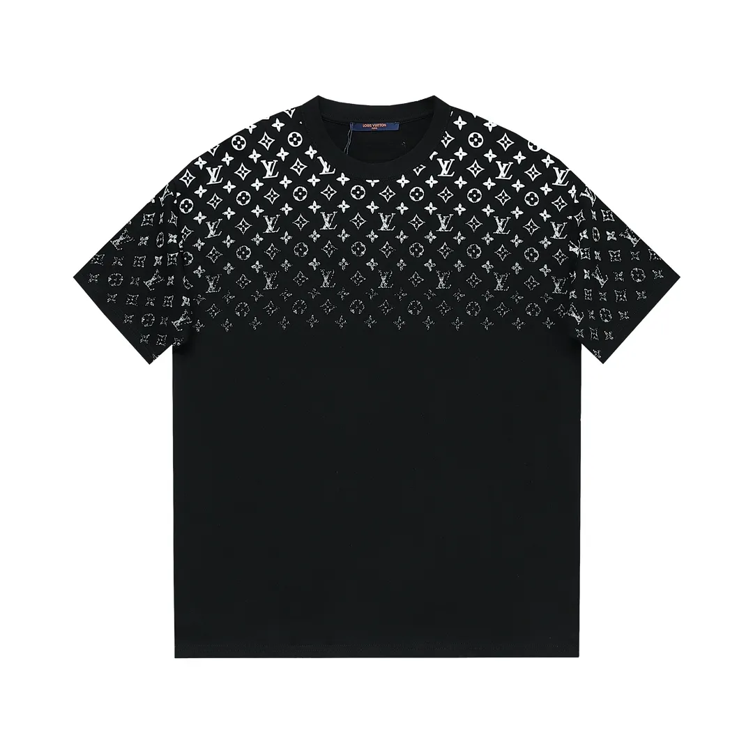 Classic Monogram Gradient Print Cotton T-Shirt - Front View
