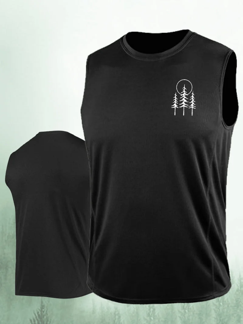 Men's Pine Forest Print High Quality Vest Sleeveless T-shirt in  mildstyles