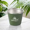 4Pcs 50ml Mini Camping Cup Stainless Steel Drink Mugs for Hiking Fishing (Green)