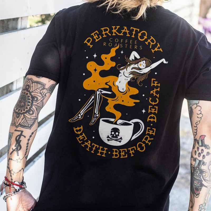 Perkatory Coffee Roasters Printed T-shirt - Krazyskull