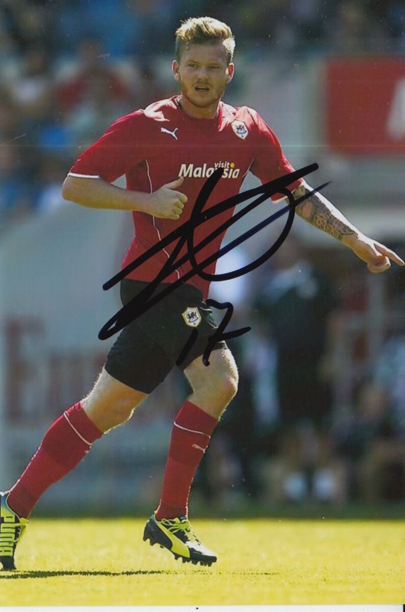 CARDIFF CITY HAND SIGNED ARON GUNNARSSON 6X4 Photo Poster painting 1.