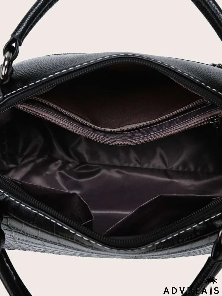 Croc Embossed Dome Bag