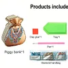 (US Local)Acrylic Wooden Owl Bag Shape Diamond Painting Piggy Bank Storage Box Kit