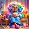 (Multi-Style)Funny Grandma-Full Round Diamond Painting 30*30/40*40CM