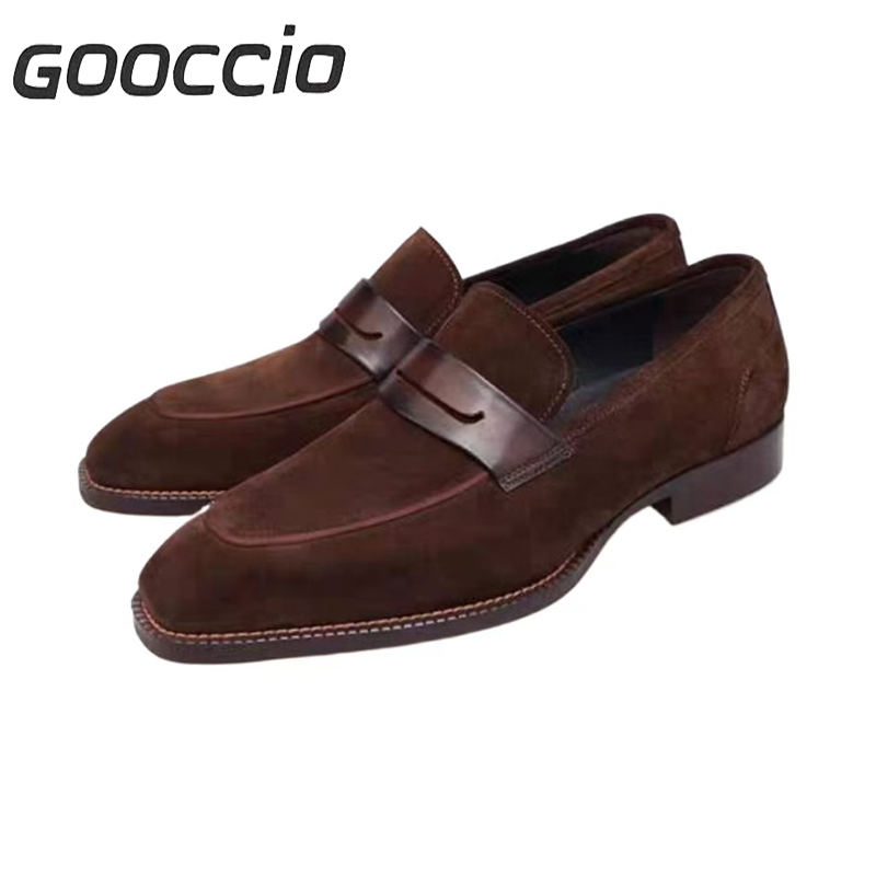CW181 Suede Cowhide Loafer Shoes For Men  GOOCCIO  