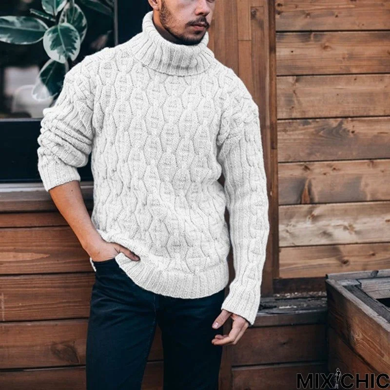 Turtleneck Knitted Sweater, Autumn and Winter Large Size Coat