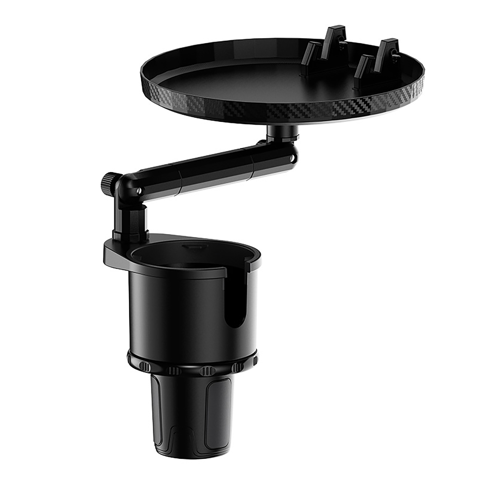 

Car Cup Holder Expander with Tray Adjustable Car Table Expander Swivel Arm, Black, 501 Original